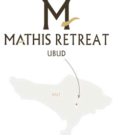 Emplacement de Mathis Retreat sur une carte de Bali.